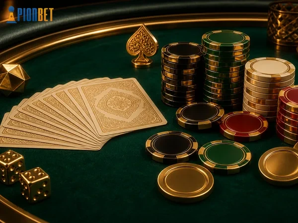 Tampilan permainan virtual casino pion dengan meja digital dan antarmuka modern